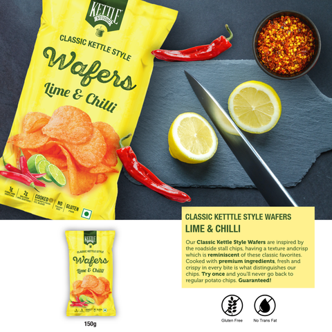 KETTLE STYLE WAFERS LIME & CHILLI PACK OF 6