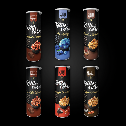 KETTLE POPPED CORN ASSORTED FLAVOURS PACK OF 6