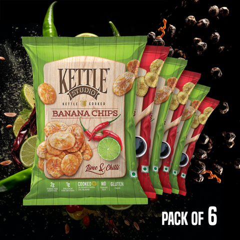 KETTLE COOKED BANANAS ASSORTED FLAVOURS PACK OF 6