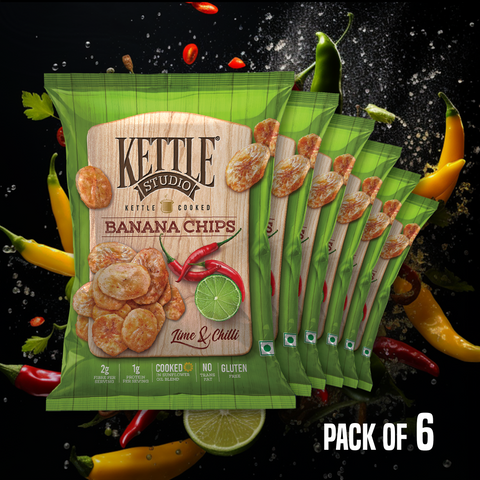 KETTLE COOKED BANANAS LIME & CHILLI PACK OF 6