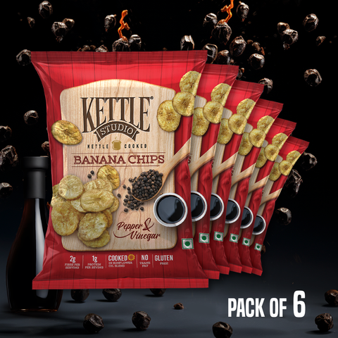 KETTLE COOKED BANANAS PEPPER & VINEGAR PACK OF 6